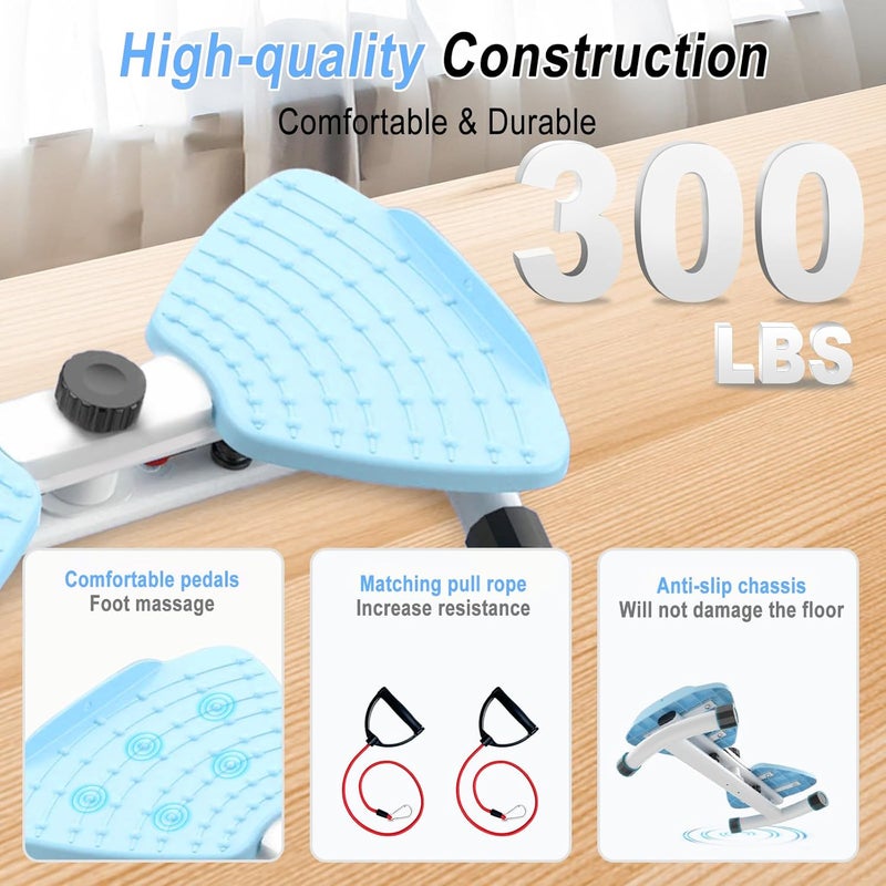 OSCILLATING SLIM Waist Twister Machine with Resistance Bands - 300 lbs Weight Capacity, Non-Slip Twist Board, Noiseless Ab Twister for Belly Fat Loss, Home Gym Equipment for Women/Men - Image 3
